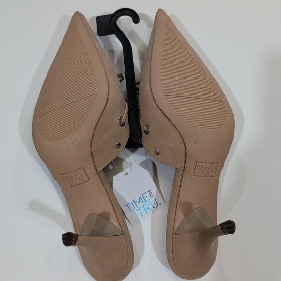 New W Tags Time & Tru Women's Studded Kitten Heel Mules Size 8 - Picture 6 of 6